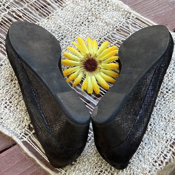 🌺 French Soles NY; Popular Zappa Black Wave Wedge Handmade Shoes in Wmn. 6.5!! - Picture 8 of 12
